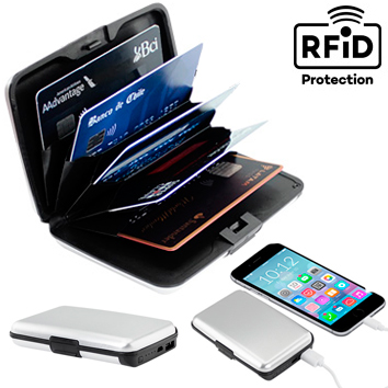 Power Bank Porta Tarjetas anti-clonación RFID