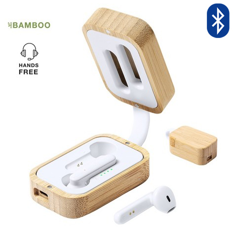 Audí­fonos Bluetooth Bambú
