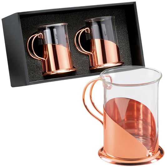 Set de 2 Tazas Encobrizadas