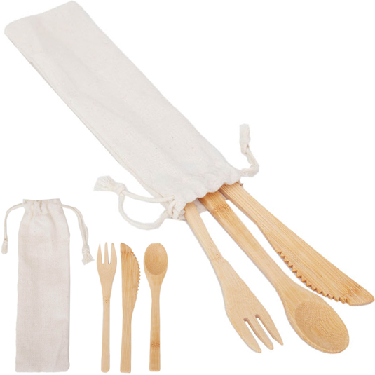 Set Cubiertos Bambú