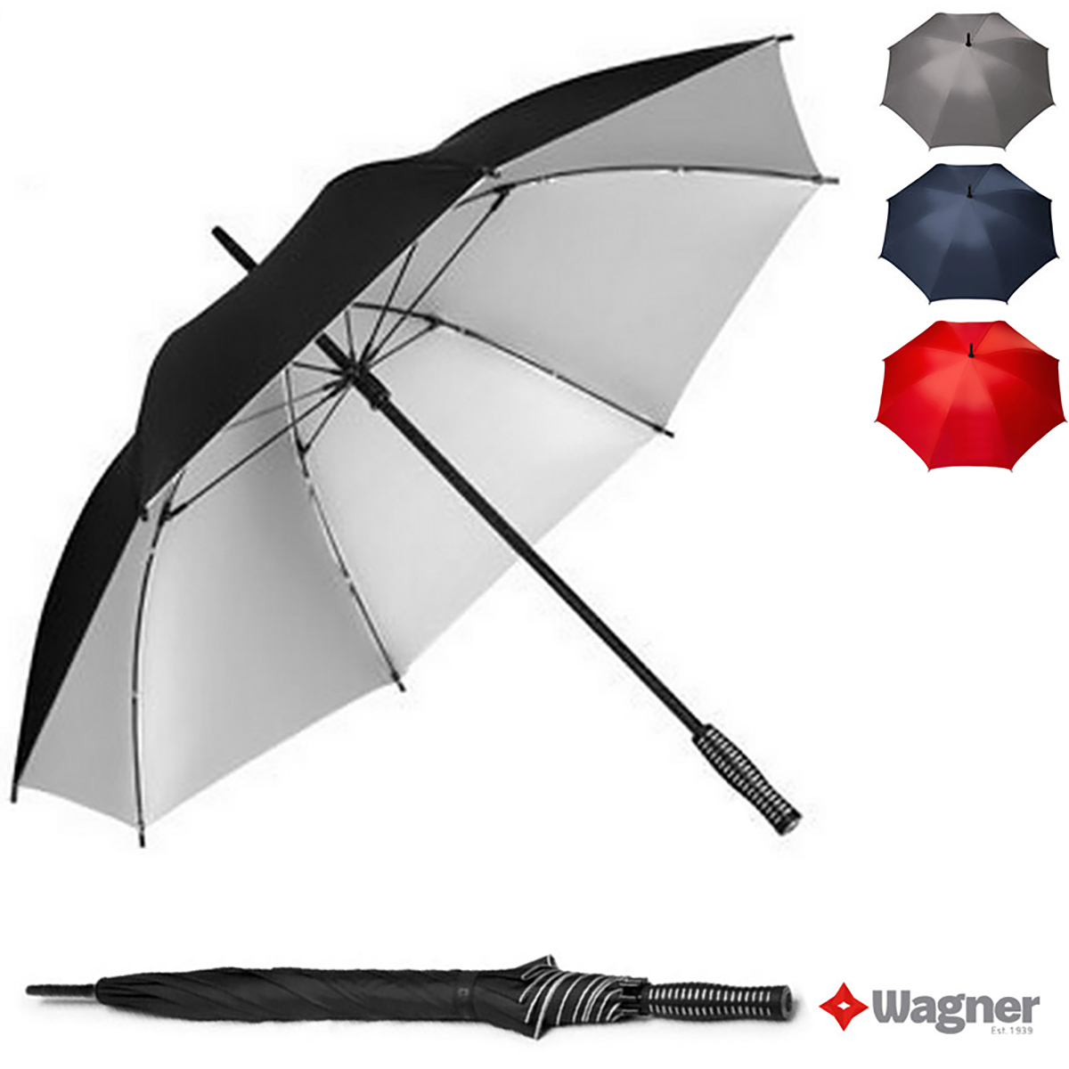 Paraguas Pongee Silver