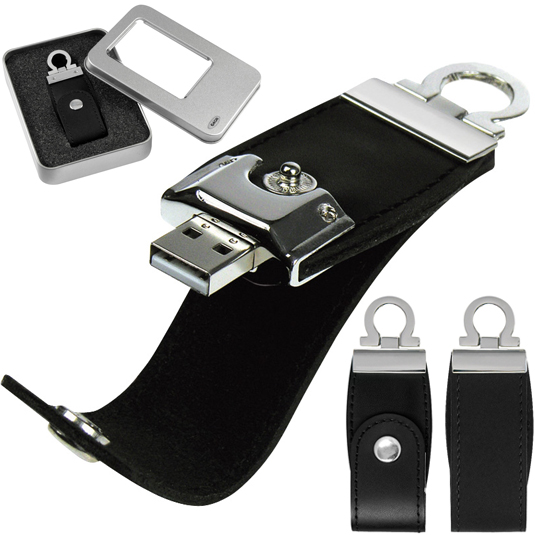 Pendrive Llavero Cuero 64GB