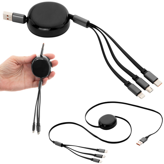 Cable Multicargador Retráctil