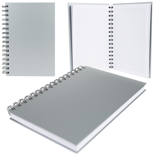 Cuaderno Tapa Dura Plateada