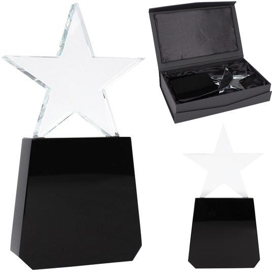 Trofeo Madera Cristal Estrella