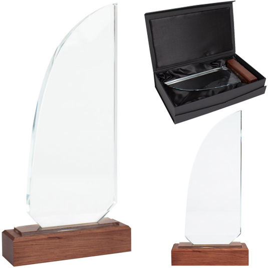 Trofeo Madera Cristal Vela